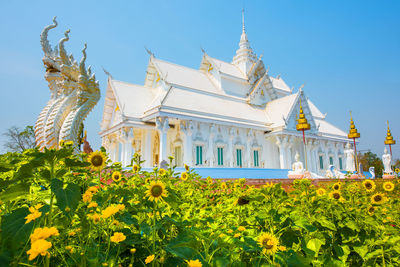 Low angle view of traditional building against sky