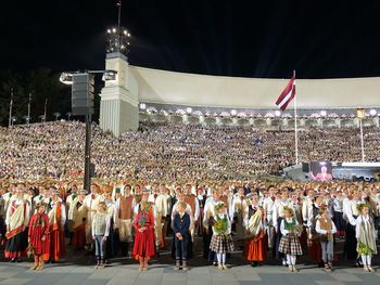 Group of people at music concert