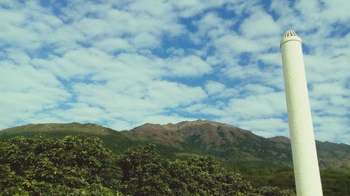 Low angle view of mountain against sky