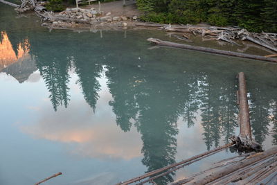 Reflection of clouds in water