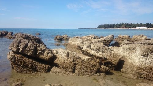 Panoramic view of beach against sky