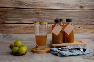 Close-up of drink on table