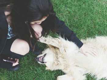 Woman with dog