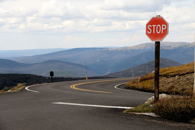 Stop sign by country road