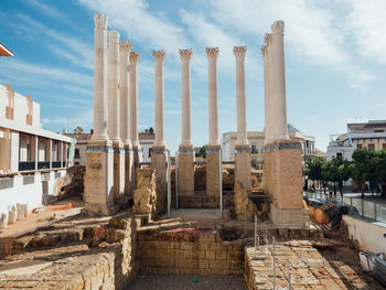 Panoramic view of historic building against sky in city