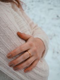 Close-up of woman hand with tattoo