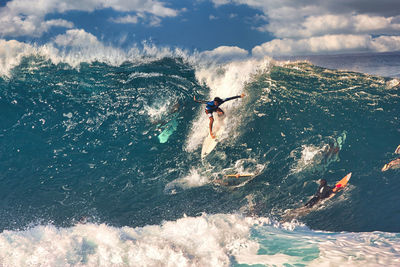 Man surfing in sea