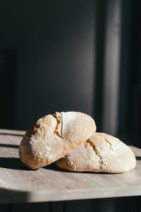 Close-up of bread on table