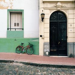 Bicycle with closed door