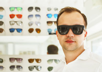 Portrait of man wearing sunglasses