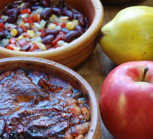 Close-up of apples in bowl