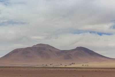 Scenic view of desert against sky