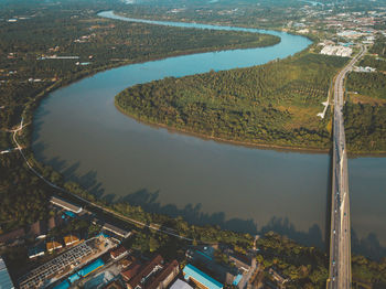 High angle view of cityscape