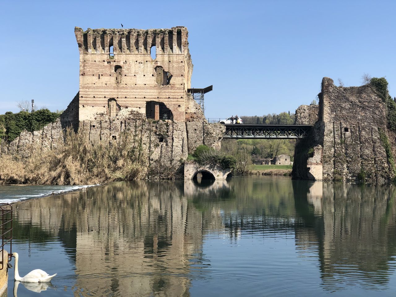 ARCH BRIDGE OVER LAKE