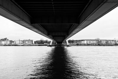 Under the bridge over river