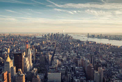 High angle view of cityscape