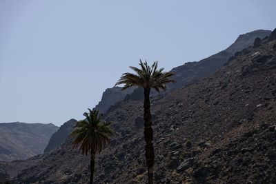 Scenic view of mountains against clear sky