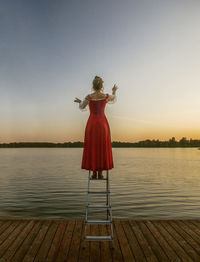 Girl by the lake