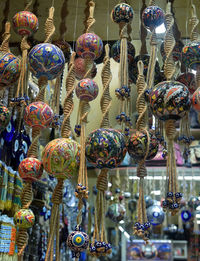 Multi colored decorations for sale in market