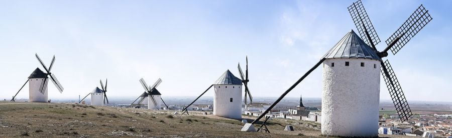 Traditional windmills in the lands of don quixote