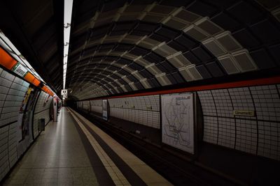 View of railroad station platform