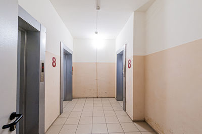 Empty corridor of building