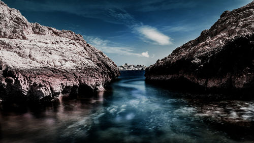 Panoramic view of sea against sky