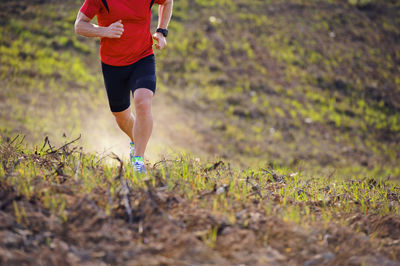 Man running, algarve, portugal