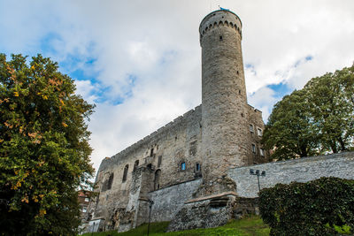 Low angle view of historical building against sky