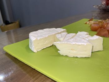 Close-up of food in plate on table