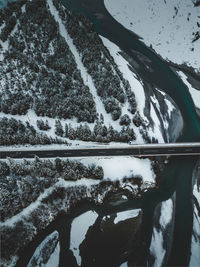 Close-up of snow covered land