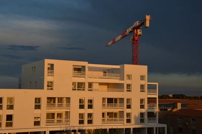 Low angle view of buildings against sky