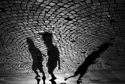 Shadow of person on wall
