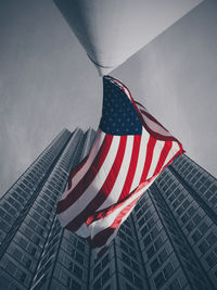 Low angle view of american flag