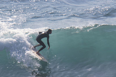 Man surfing in sea