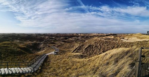 Aerial view of landscape against sky