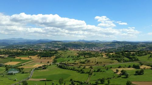 Aerial view of rural landscape