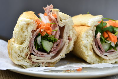 Close-up of food in plate