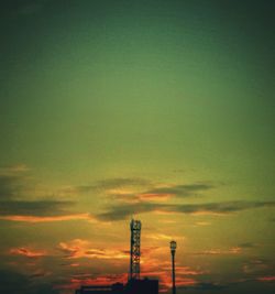 Low angle view of sky at sunset