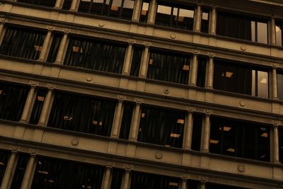 Low angle view of building at night