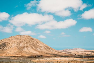 Scenic view of desert against sky