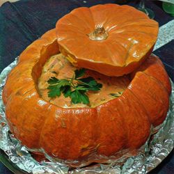 Close-up of pumpkin on table