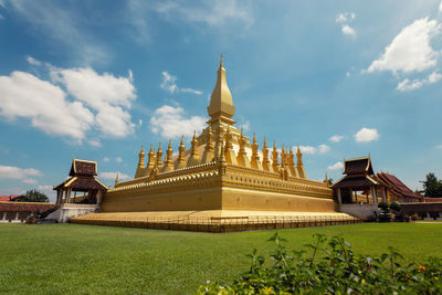 View of temple building against sky