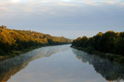 Scenic view of river against sky