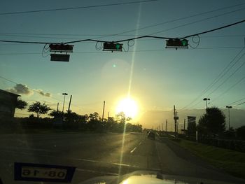 Road at sunset