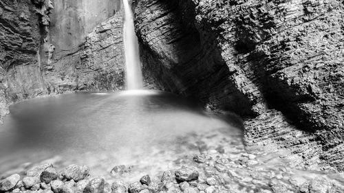 Scenic view of waterfall