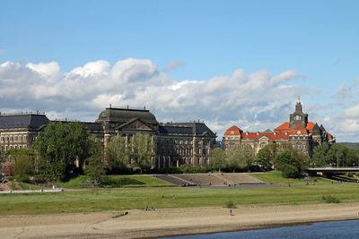 Buildings against sky in city