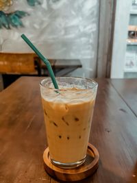 Close-up of drink on table