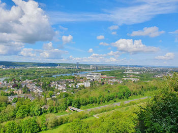 Panoramic view of townscape against sky