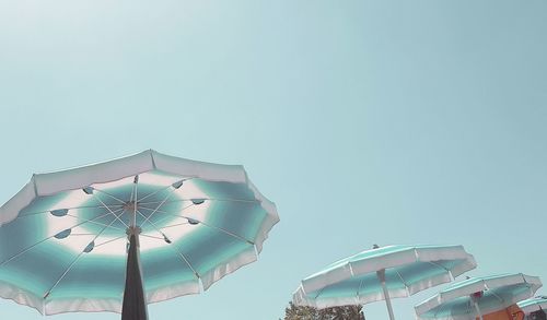 Low angle view of ferris wheel against clear sky